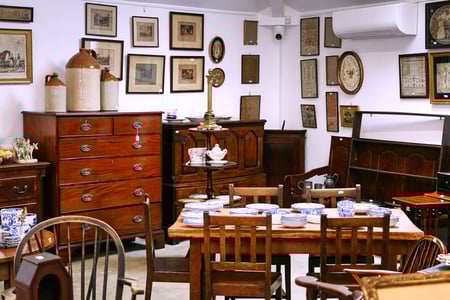 Images of our Glandford Team - Kevin, Freddy & Mary and some of the inside of our saleroom