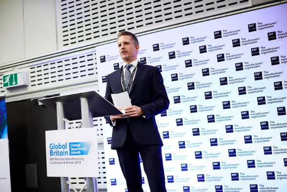 Natwest’s Rowan Austin At The Eef National Manufacturing Conference. © Jon Challicom