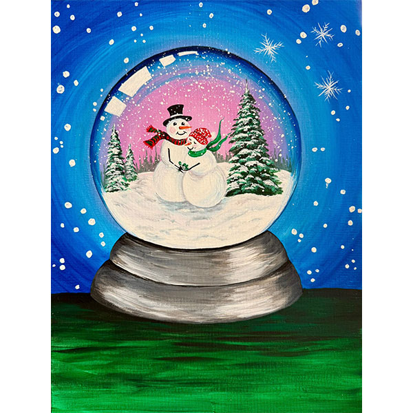 Snowglobe with snowman inside