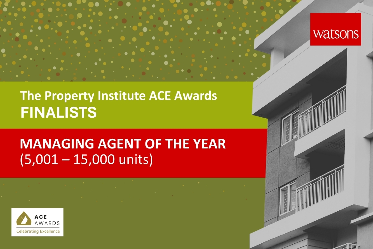 Graphic that reads: The Property Institute ACE Awards FINALISTS MANAGING AGENT OF THE YEAR  (5,001 – 15,000 units) 