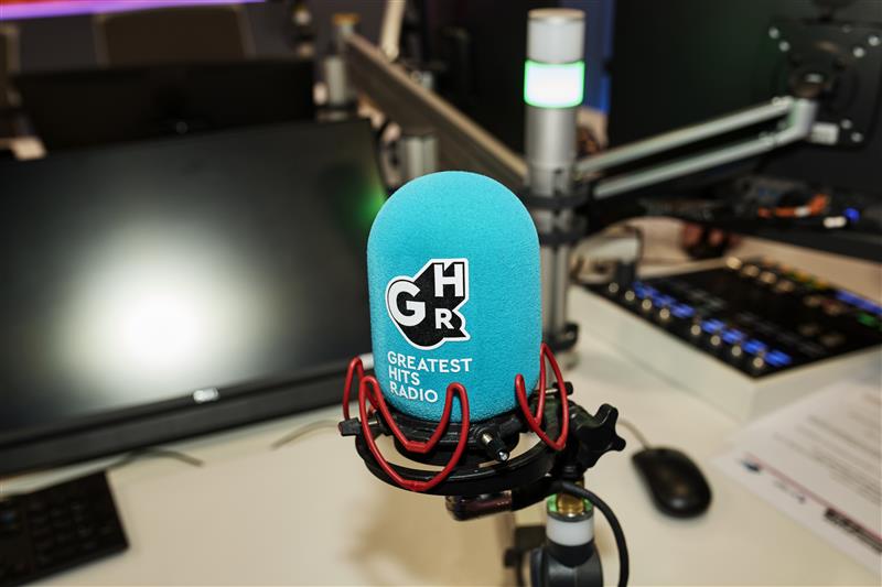 Blue Greatest Hits Radio Microphone in London Office