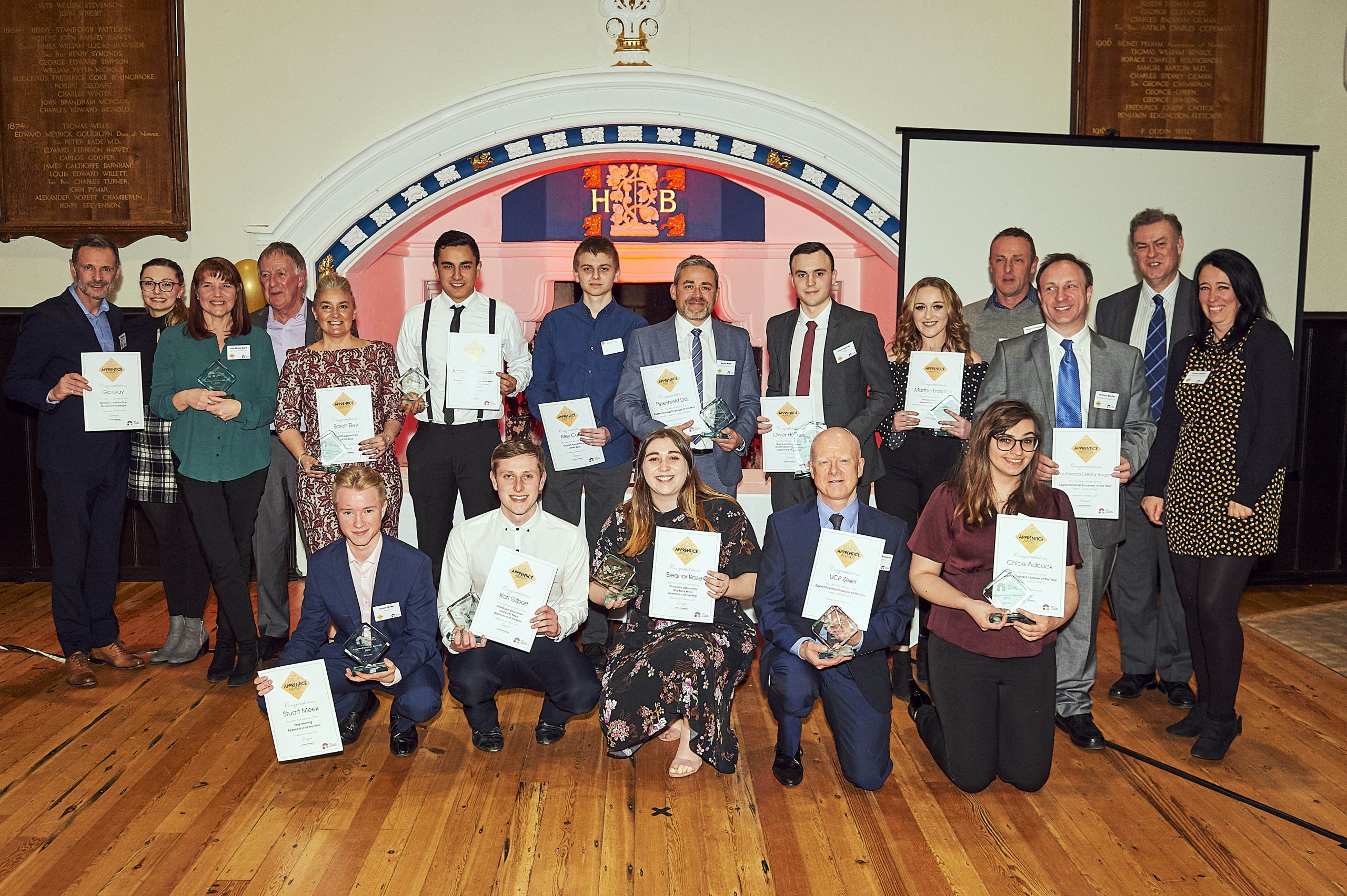 City College Norwich’s 2019 Apprenticeship Award Winners, Following The Ceremony At The Great Hospital (credit: Andi Sapey)