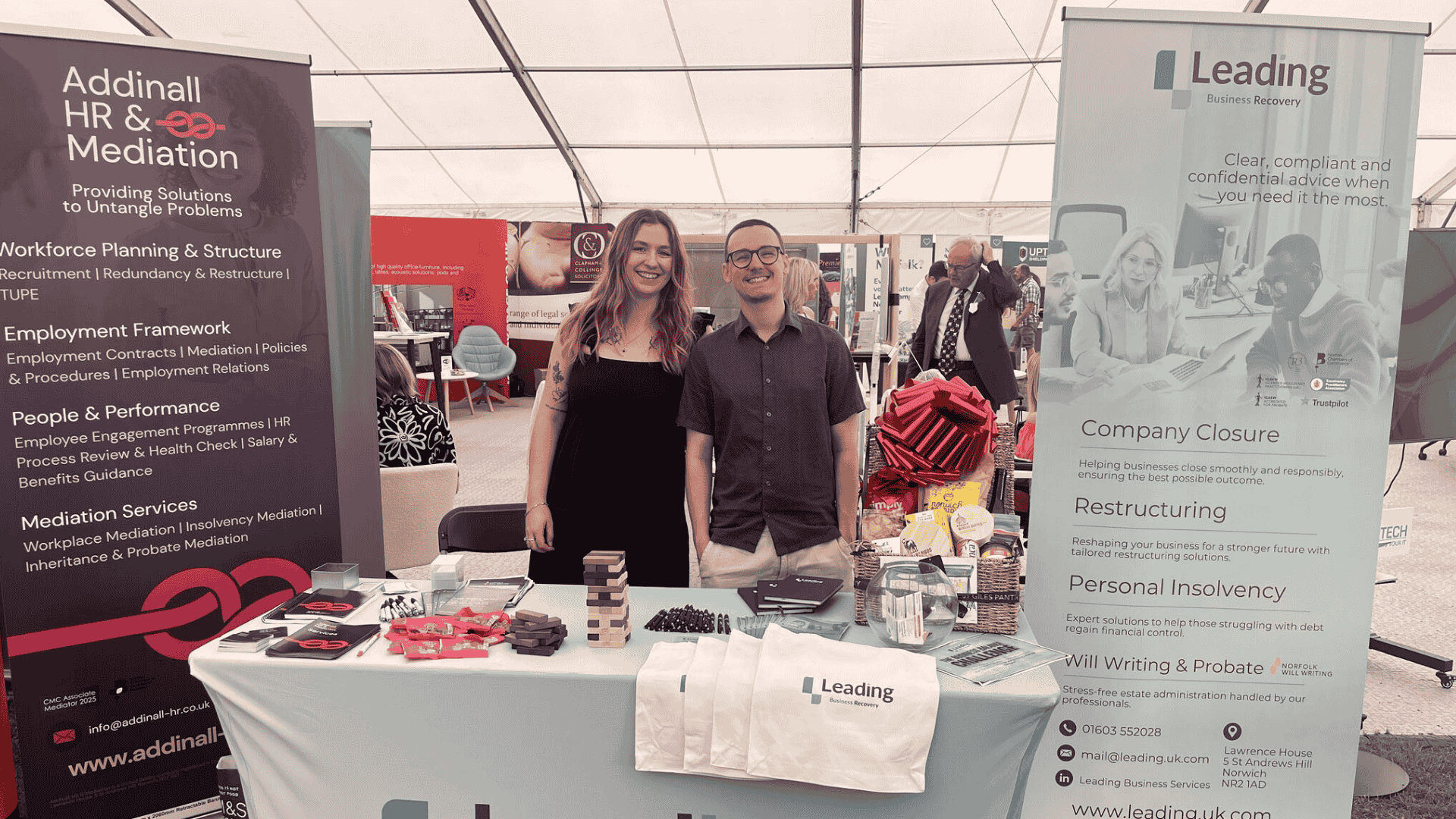 Brandon and Abi at the Leading stand