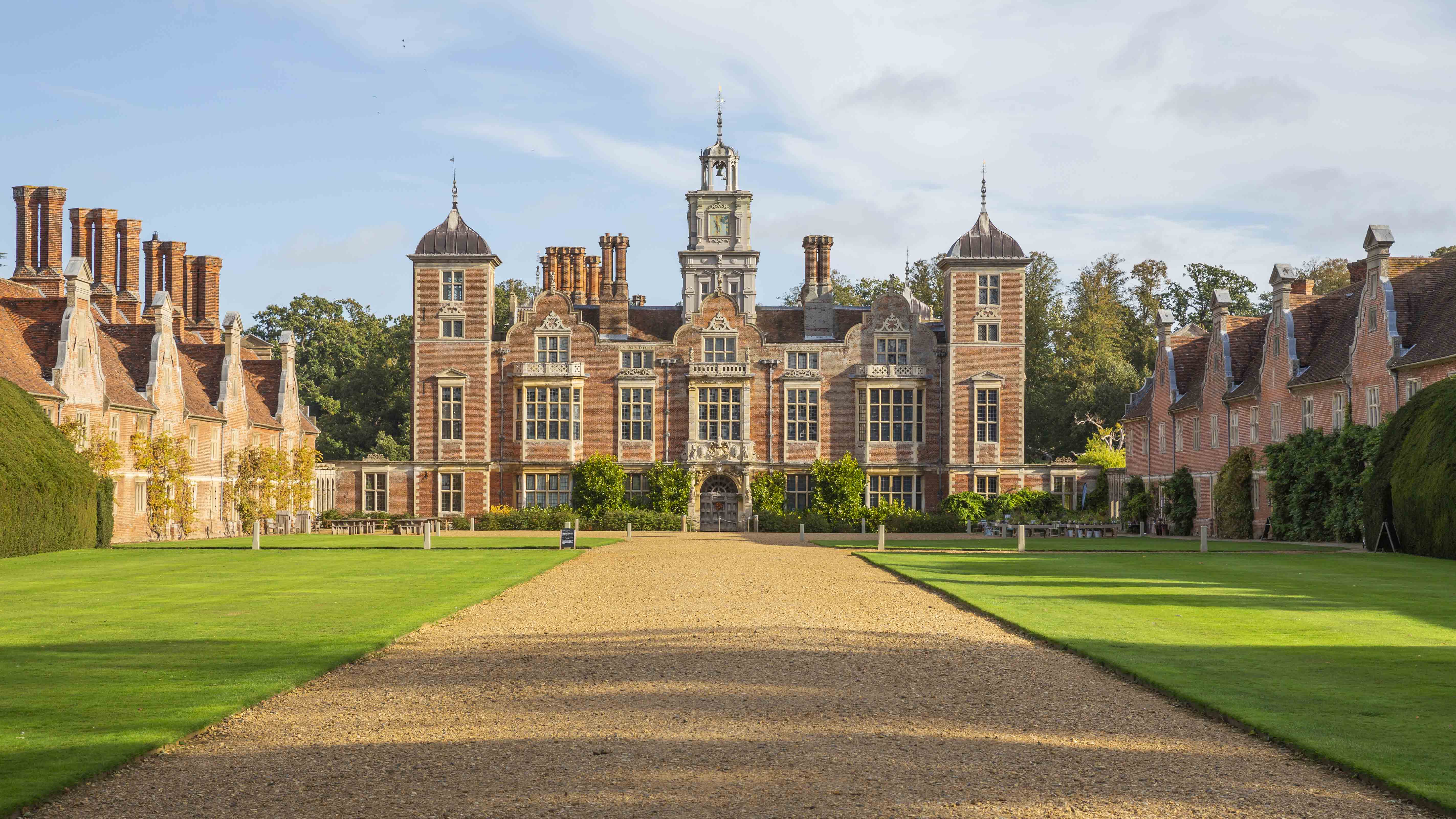 Blickling Hall viewed down the front driveway. National Trust Images/James Dobson