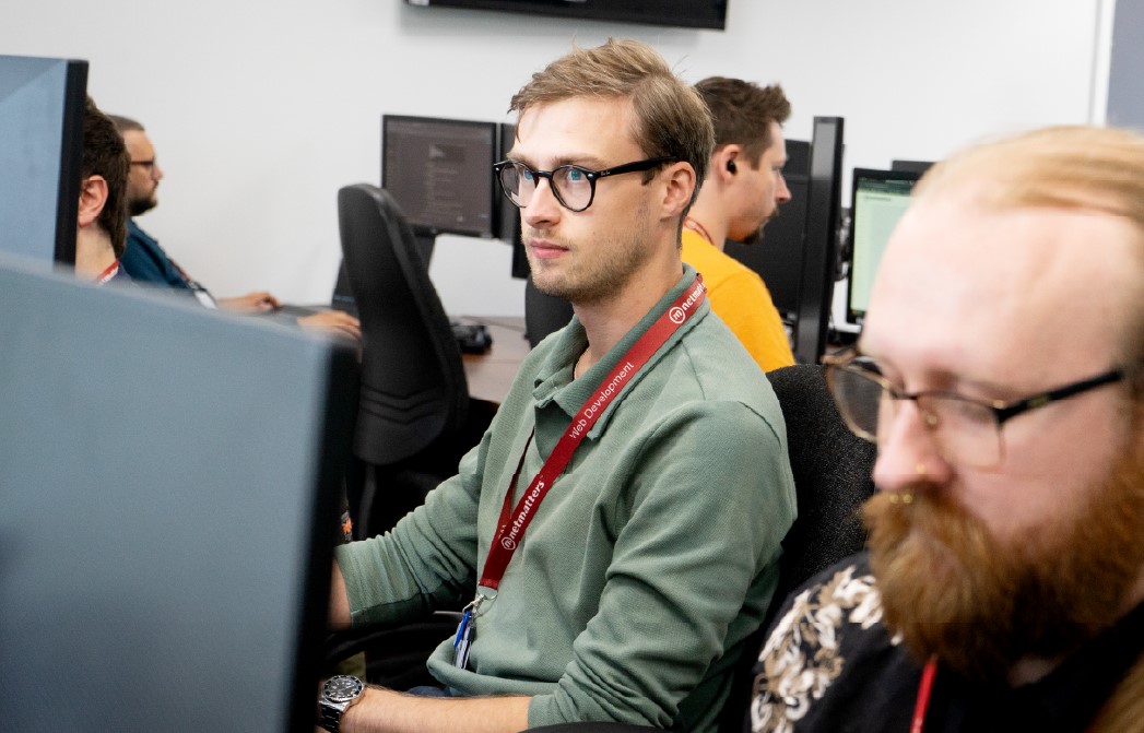 Man looking at Screen