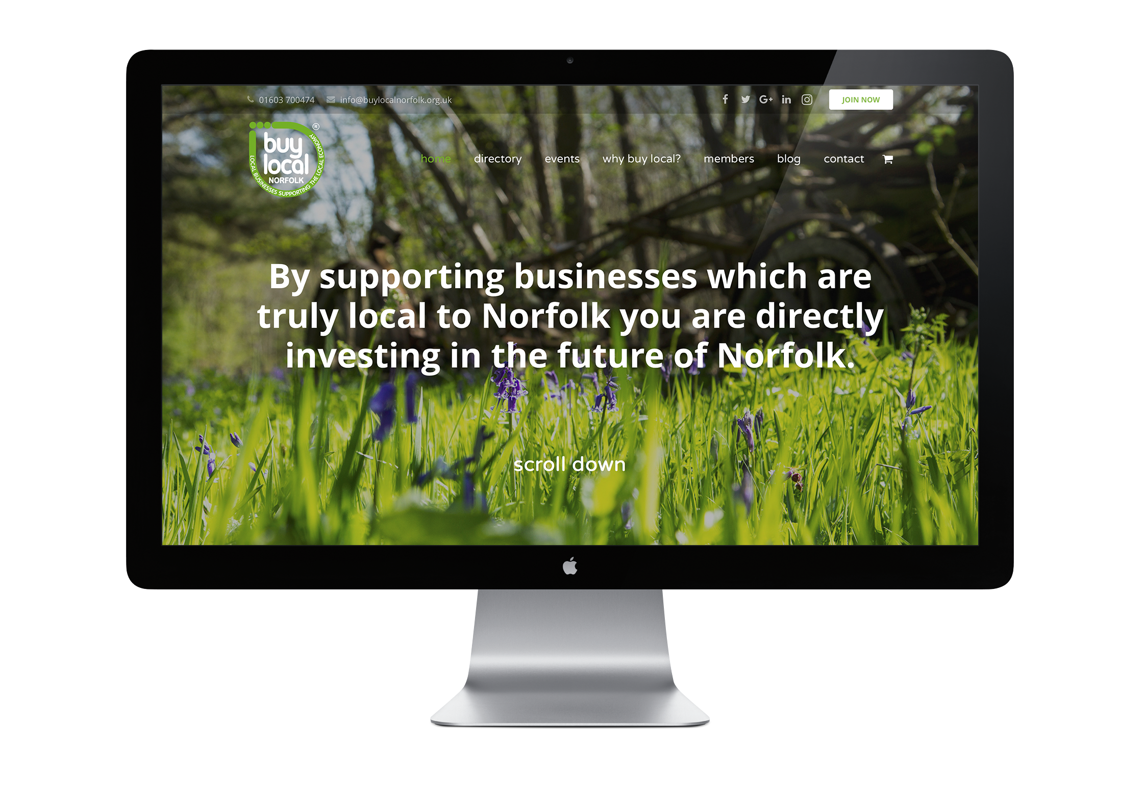 The new Buy Local Norfolk website, designed by Example Marketing and Web Design