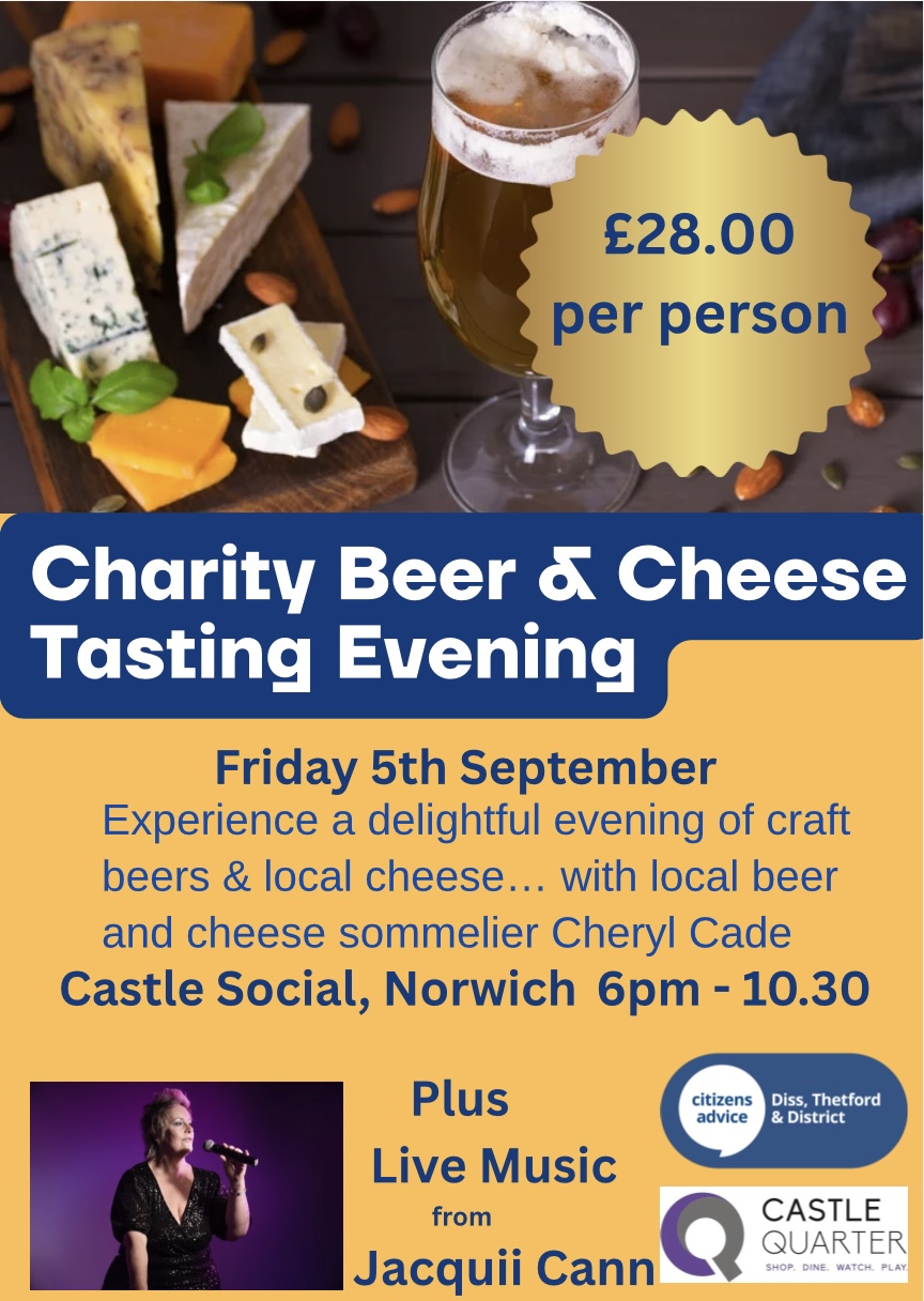 beer and cheese flyer