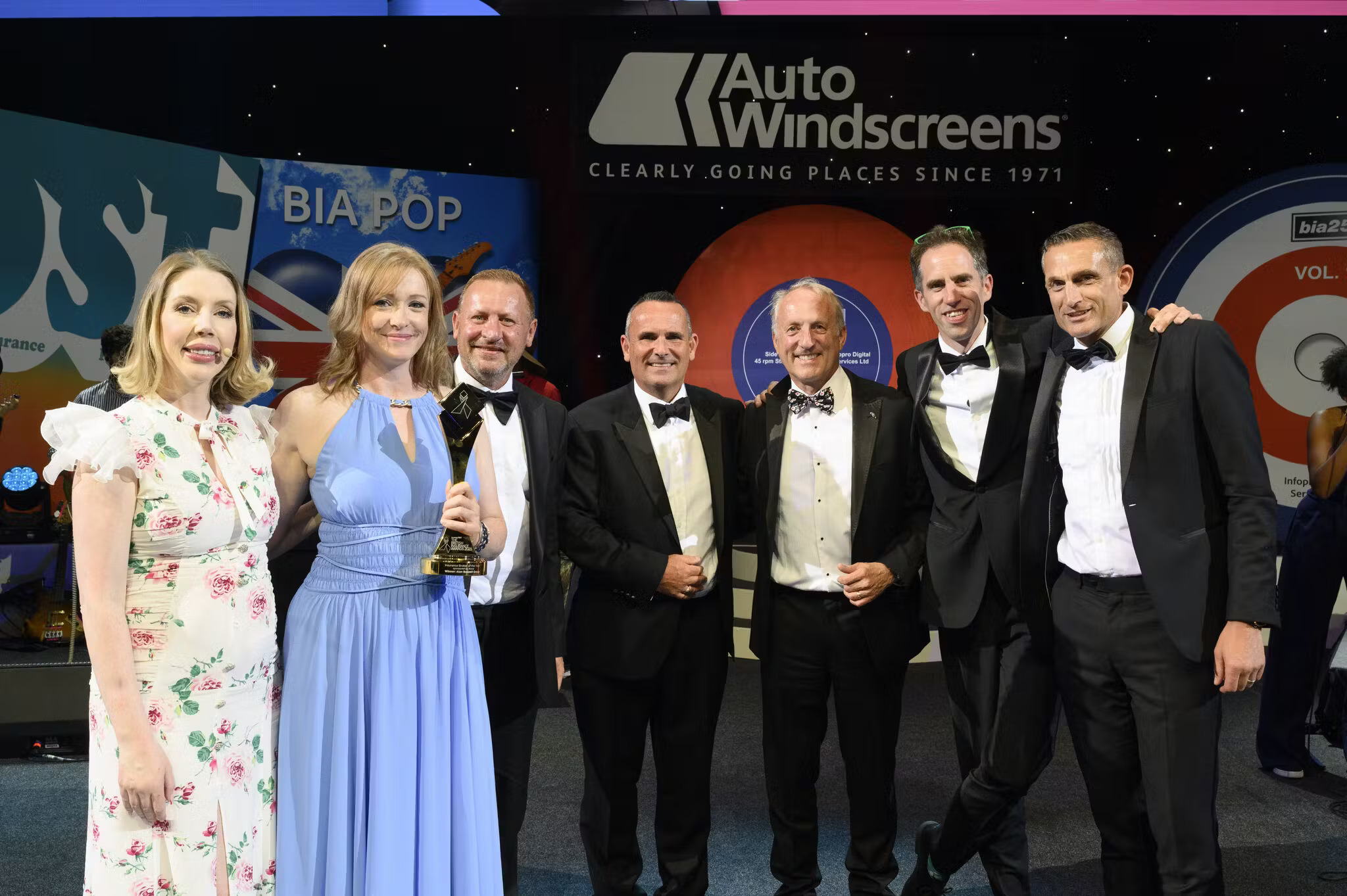 Pictured L-R: Katherine Ryan, Wendy Burgess (Business Insurance Director), Mike Greenland (Markets Development Director), Dave Martin (Aviva), Adrian Rayner (Commercial Director), Alastair Drew (Finance Director), Heath Alexander-Bew (Personal Lines Director)