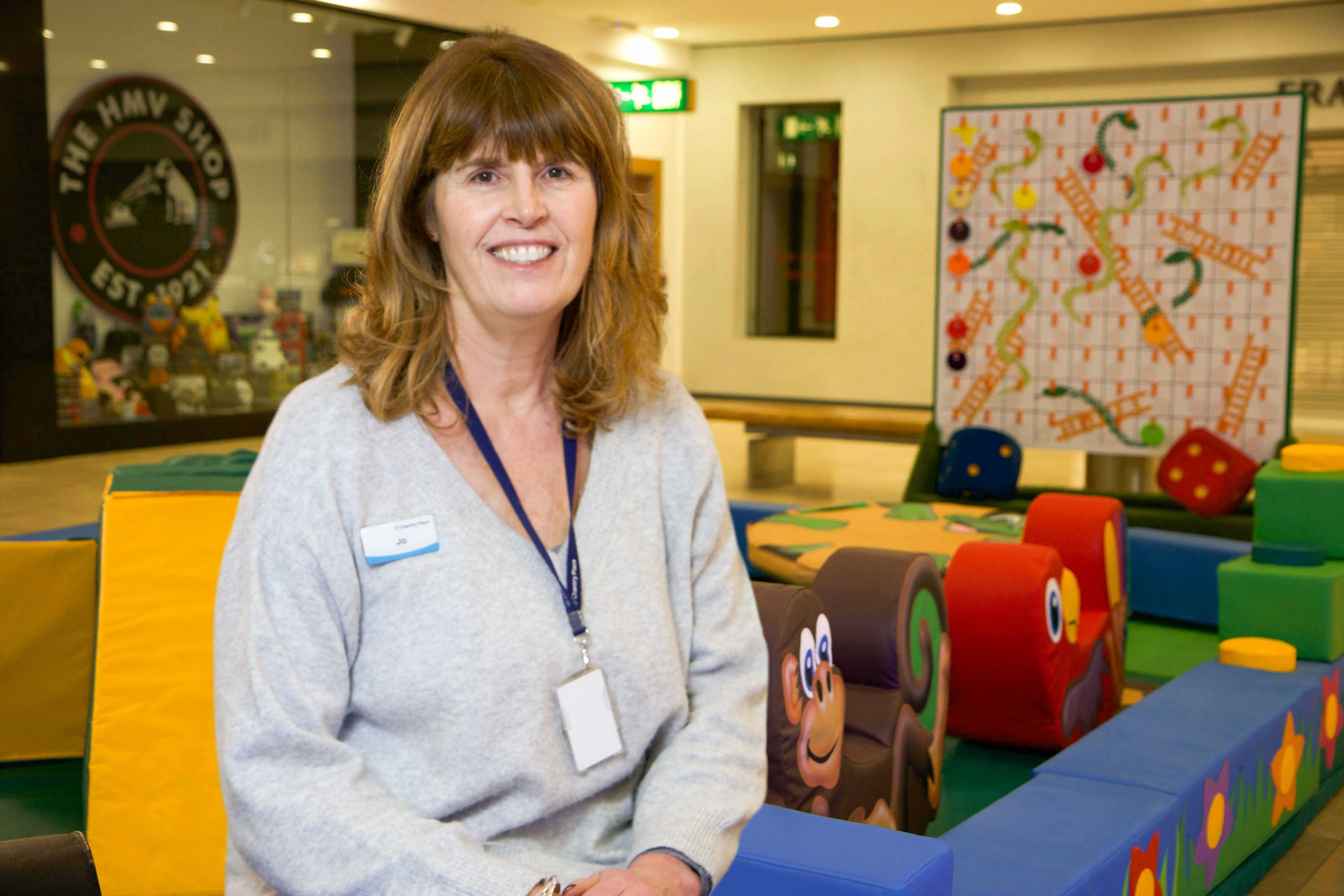 Jo Bates with the soft play at Chantry Place