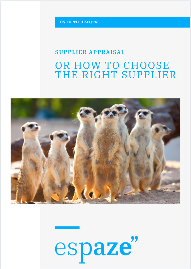 Supplier Appraisal Front Page