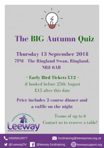 Leeway Big Autumn Quiz