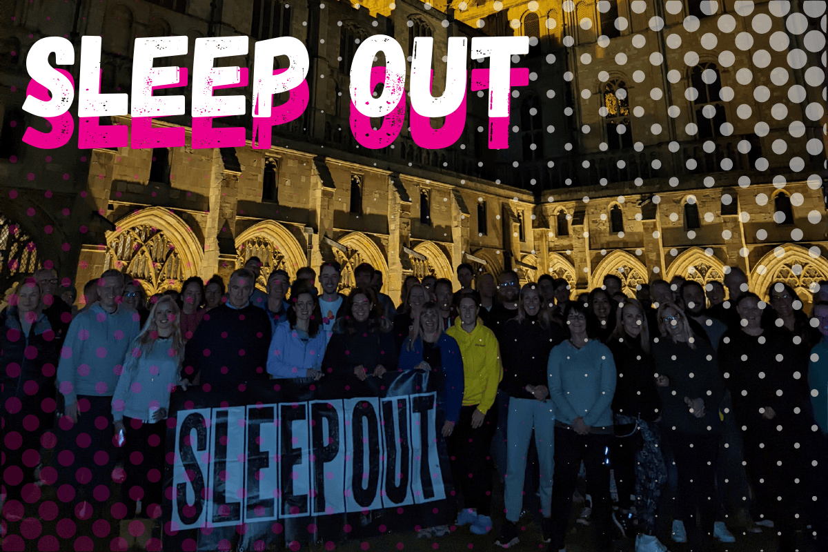 Group photo of people at Sleep Out