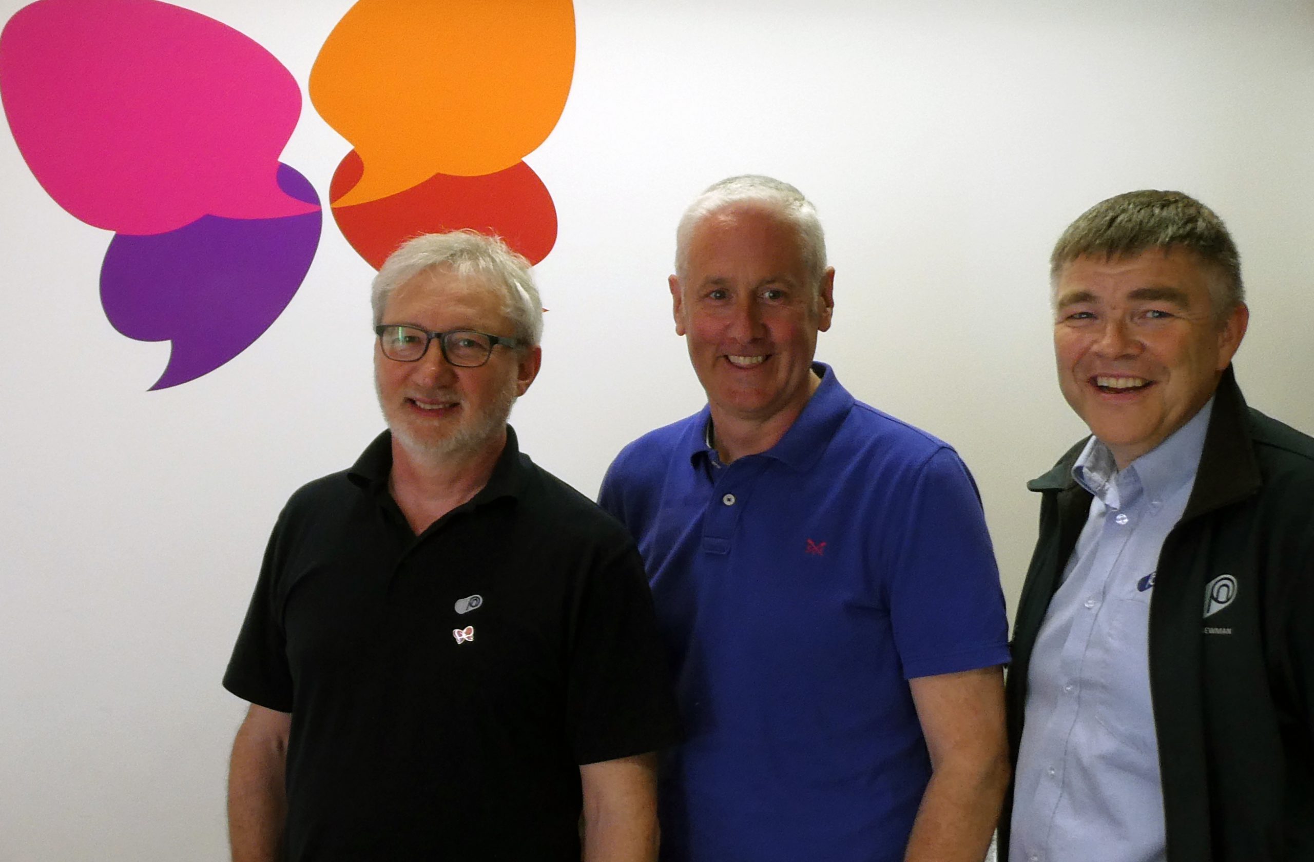 Keith Dixon (Compliance Manager, left) and Alan Pruce (Operations Director, right) recently met with Chris Elliott of the Benjamin Foundation (centre)