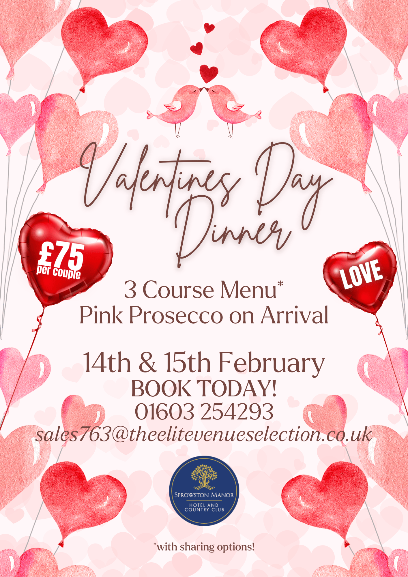 Valentines Day at Sprowston Manor