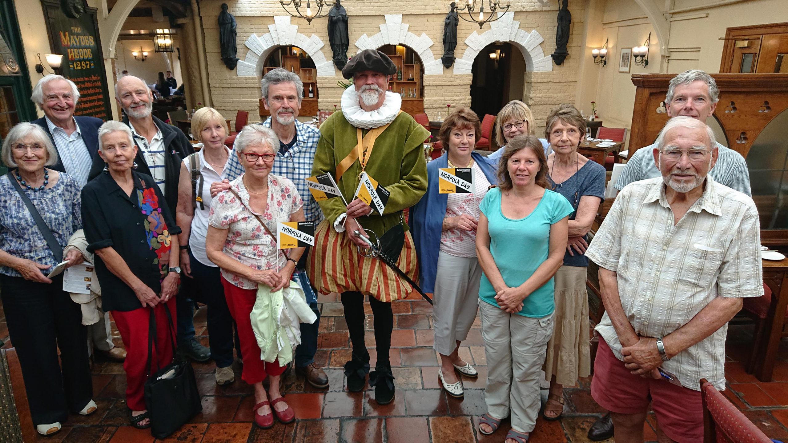 Sir Thomas Paston (Rob Knee) with guests