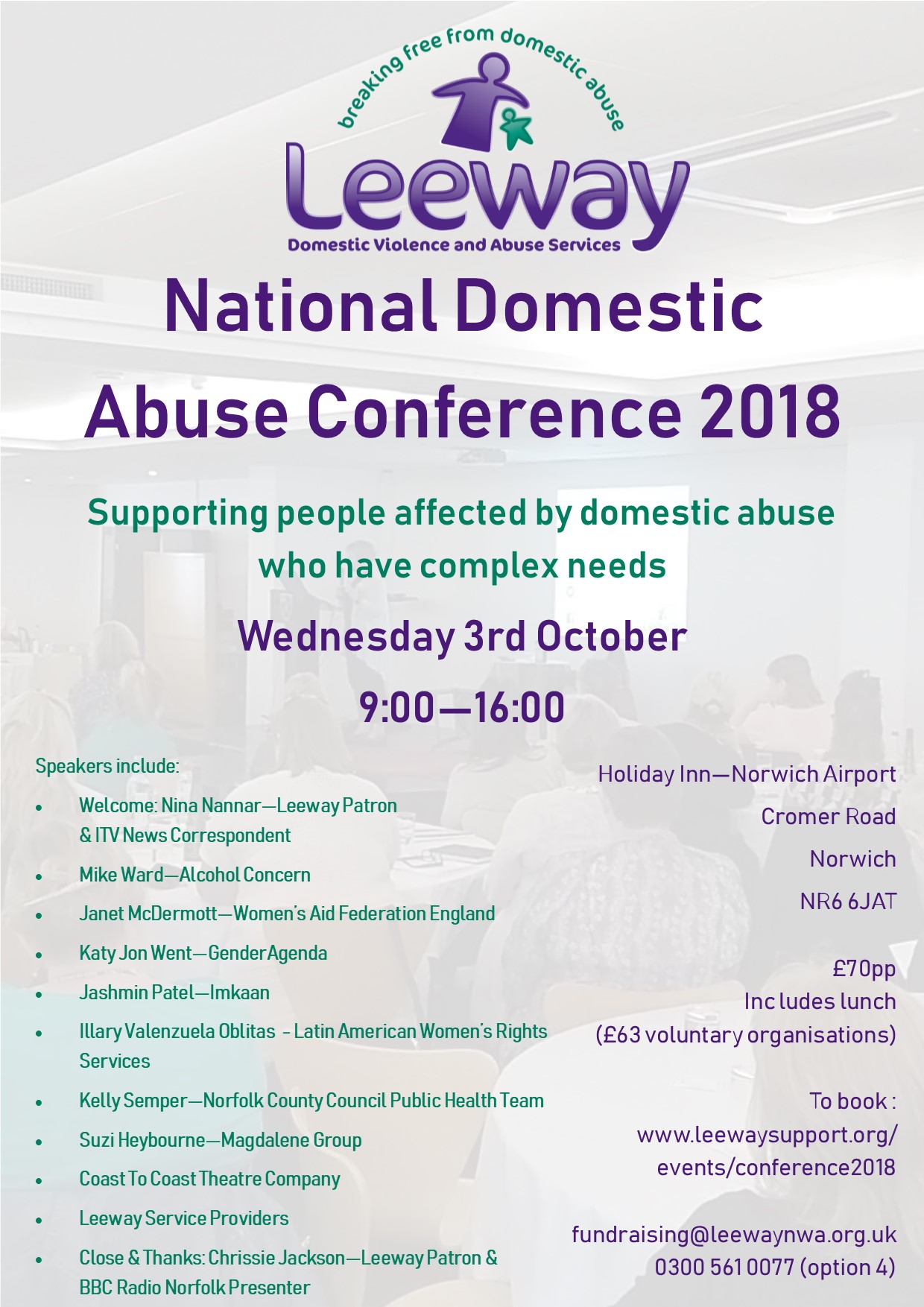 Leeway National Domestic Abuse Conference 2018 Poster