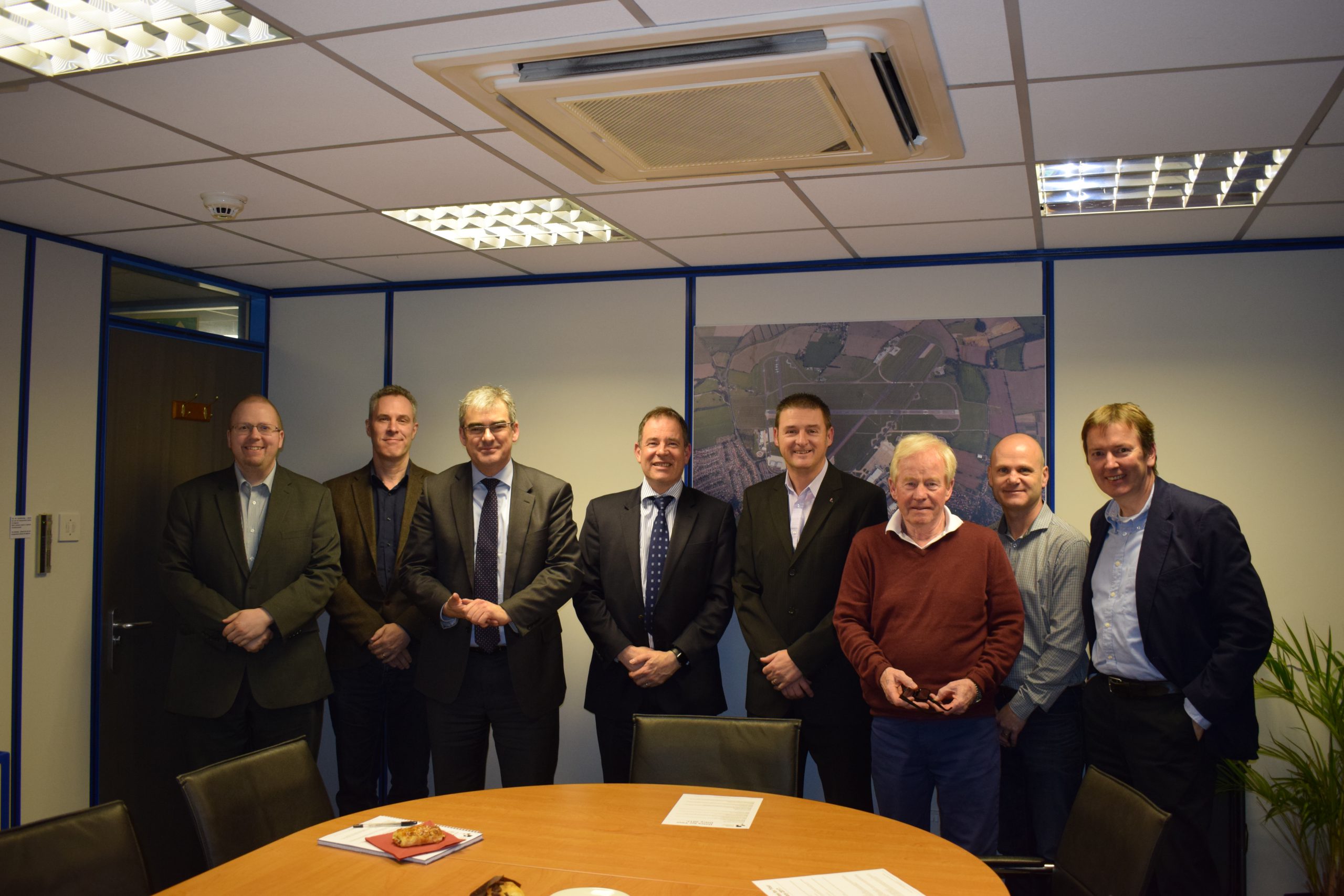 Richard Pace, MD of Norwich Airport with members of Norwich Chamber Council