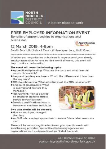 Details about free information event for employers