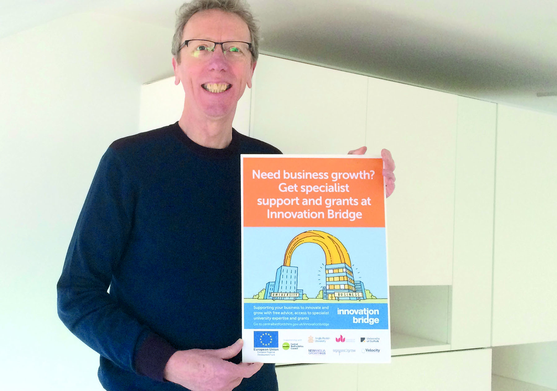 Mark Greenwood of Greenwood&Bell with the new campaign for Innovation Bridge