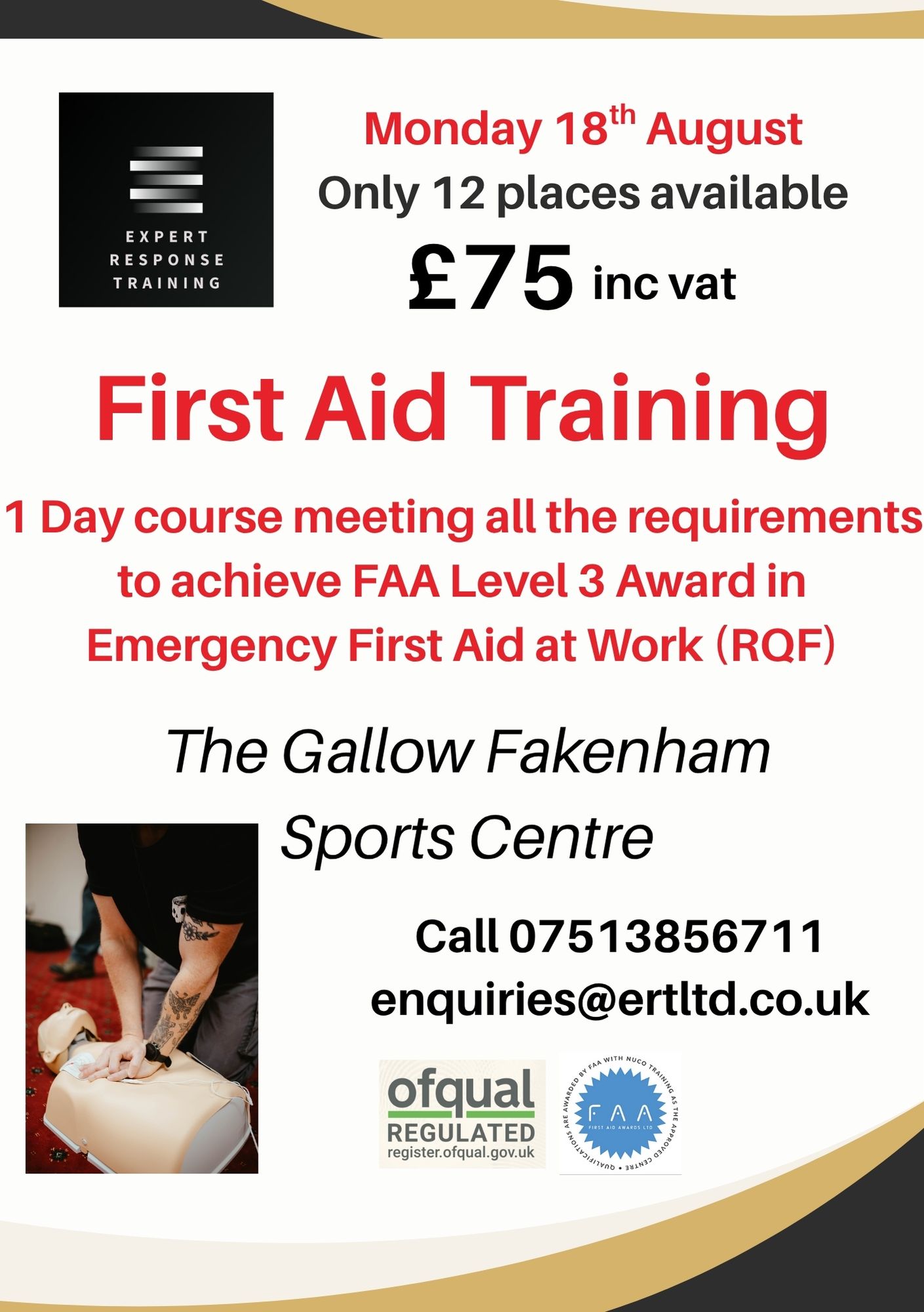 flyer for training course