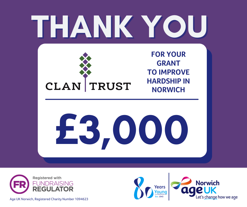 Thank you graphic to the Clan Trust 
