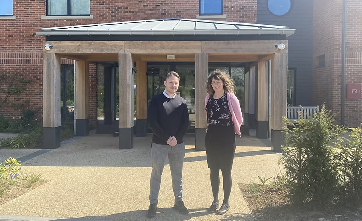 Brancaster House Director Nicholas Halls with Amy Wright,  Events & Fundraising Co-Ordinator from Priscilla Bacon Hospice