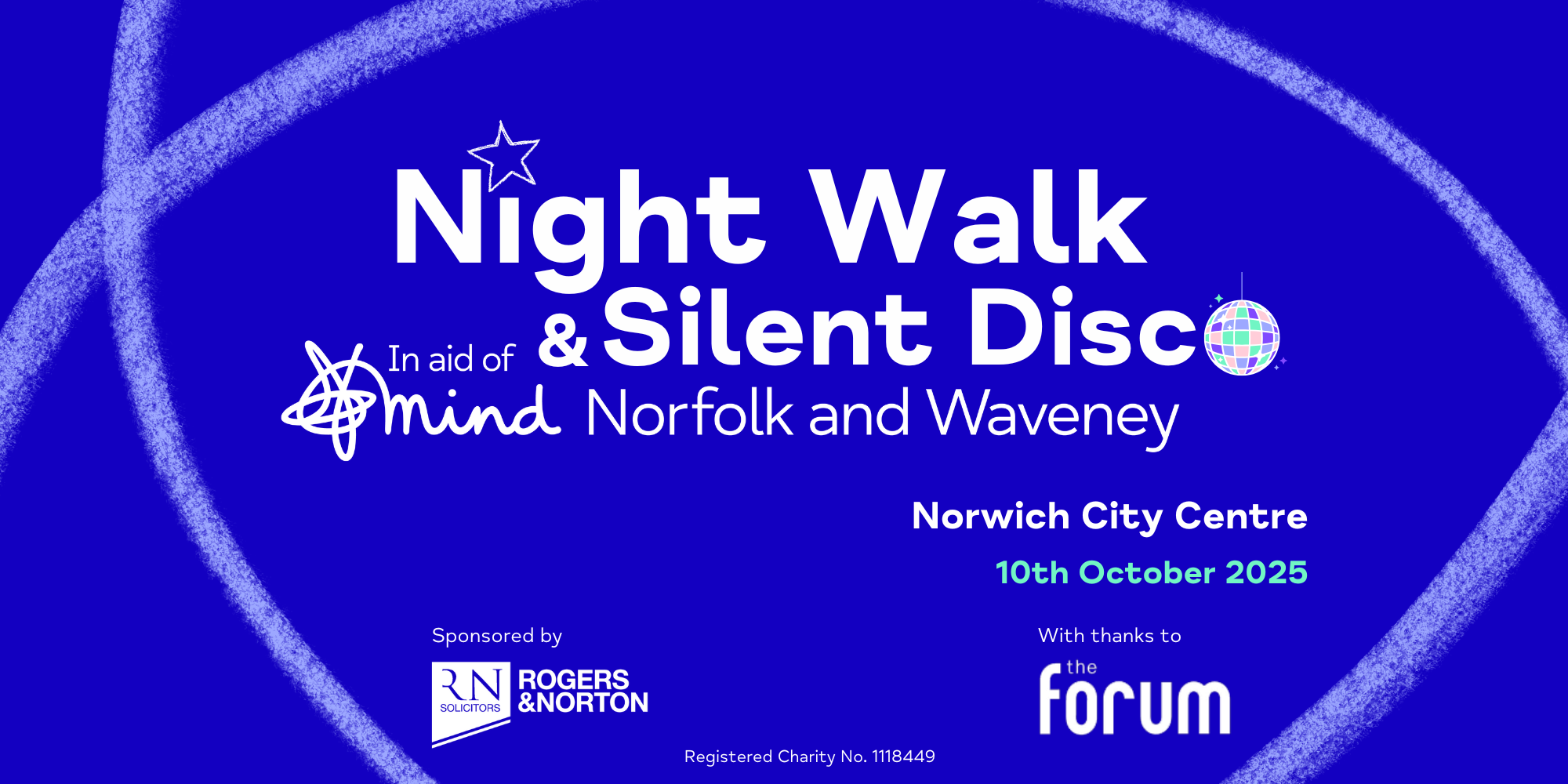 Norfolk and Waveney Mind Night walk and Silent Disco