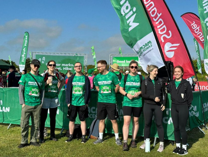 Leading team members ready for their Macmillan Mighty Hike.