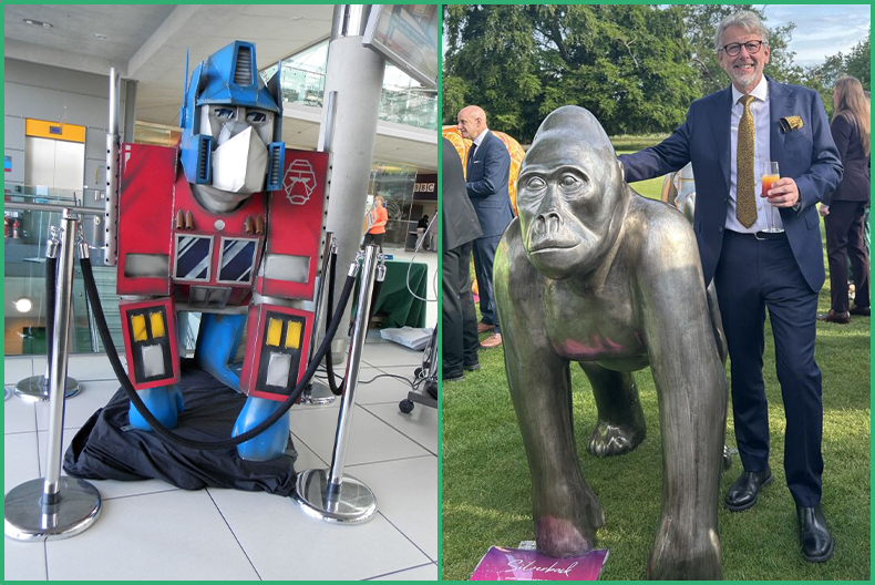 Pictures of two of the Break GoGo Gorillas
