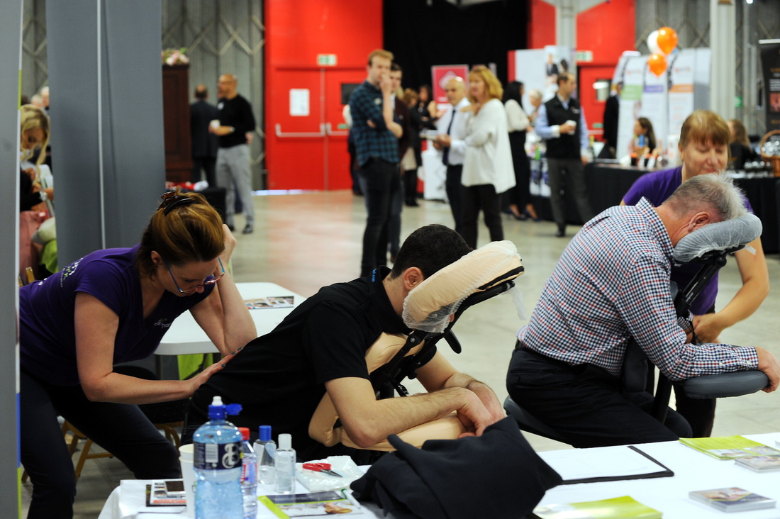 seated massage at an event