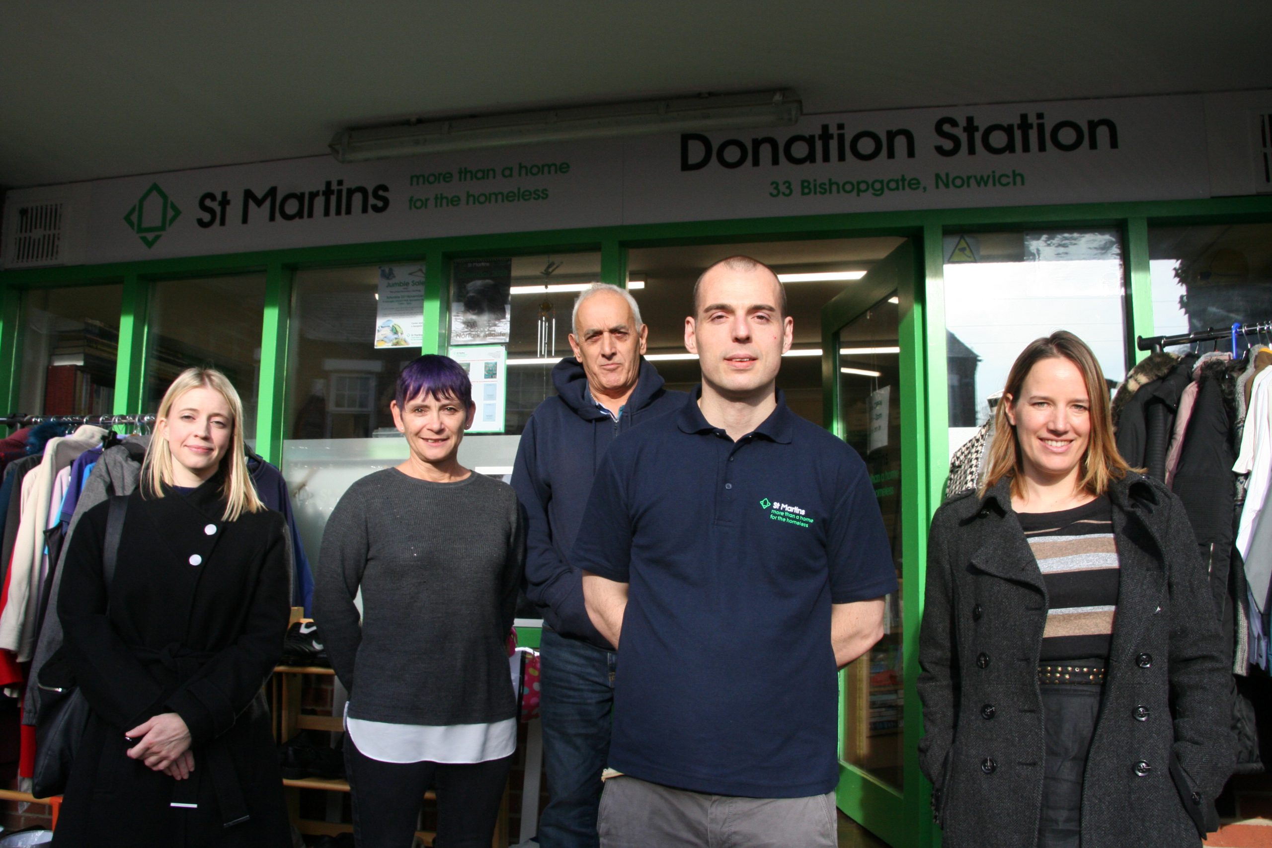 Staff and volunteers from Norfolk Community Foundation and St Martins