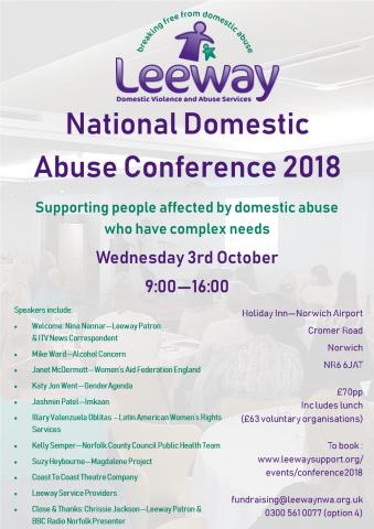 Leeway National Domestic Abuse Conference 2018 Poster