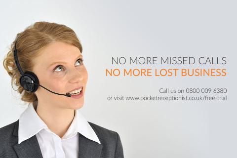 Pocket Receptionist using a headset