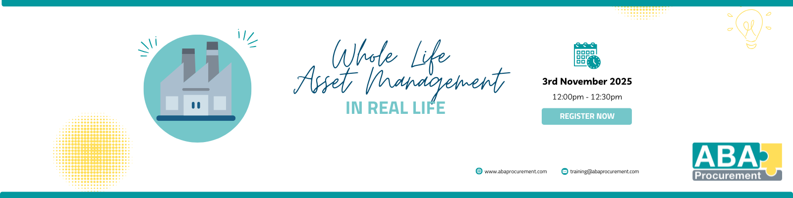Graphic with "Whole Life Asset Management in Real Life" 