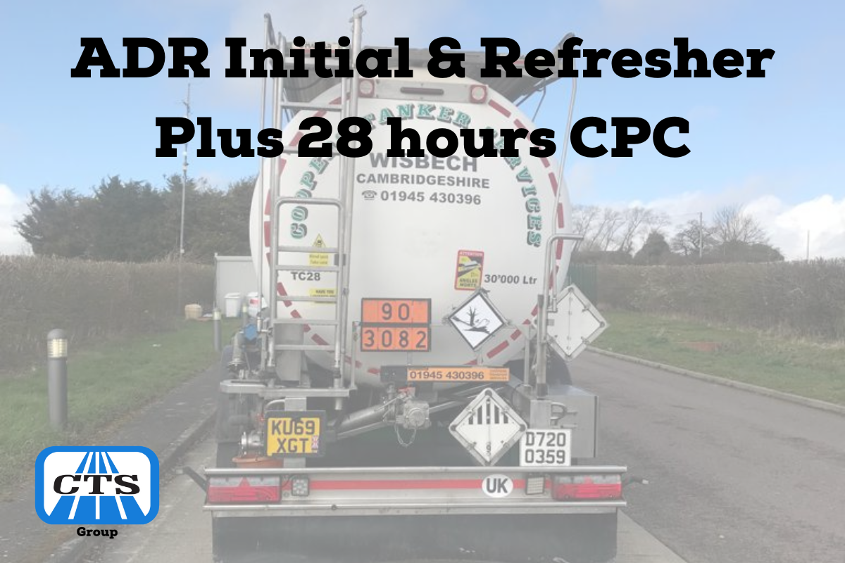 ADR Core Packs Tanks Classes 2 3 4 5 6 8 9 Plus up to 28 hours Driver CPC