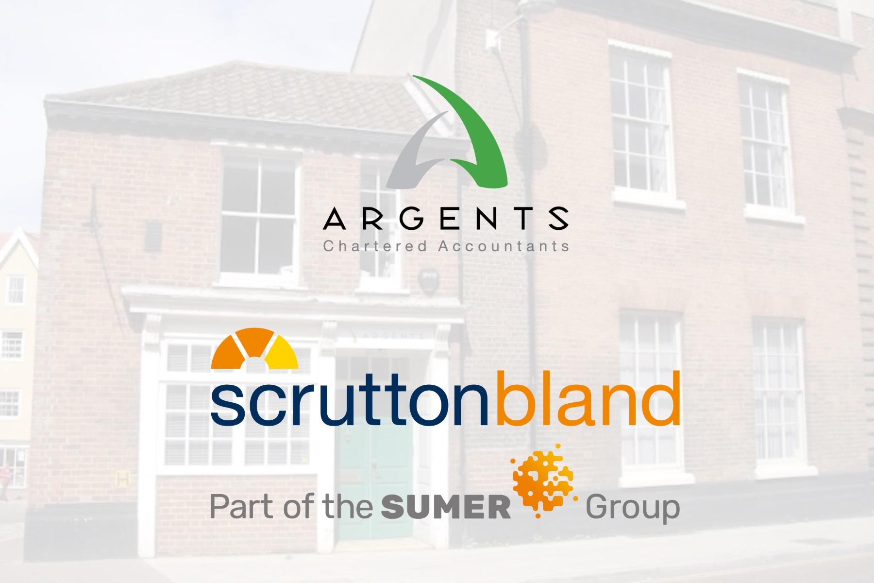 Argents Norwich office with logos of Argents and Scrutton Bland