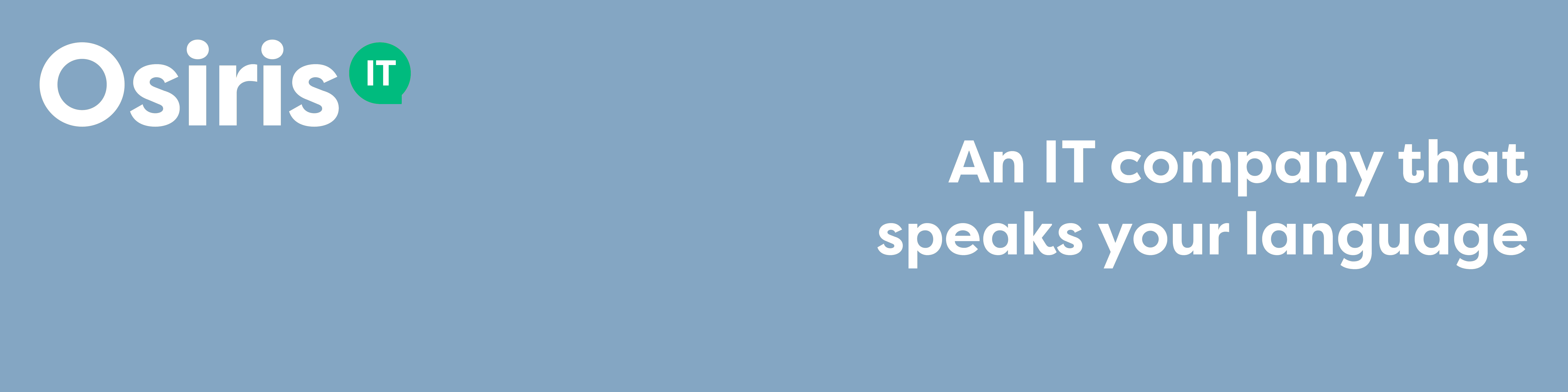 Osiris IT Banner "We Speak Your Language"