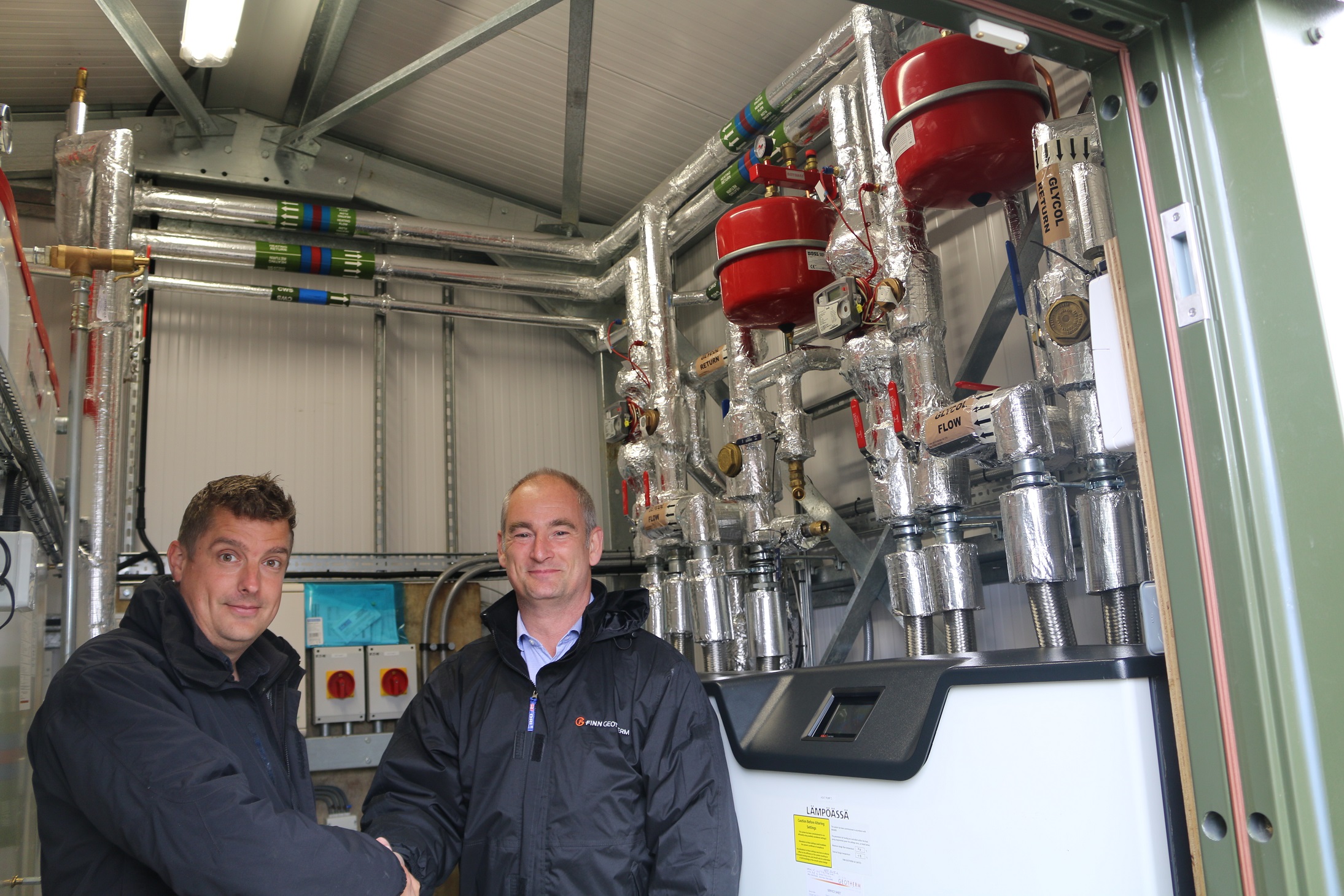 Finn Geotherm has installed a district heating scheme for Flagship Group in South Norfolk