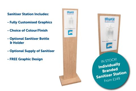 Individually Branded Sanitiser Station. - Image Display & Graphics