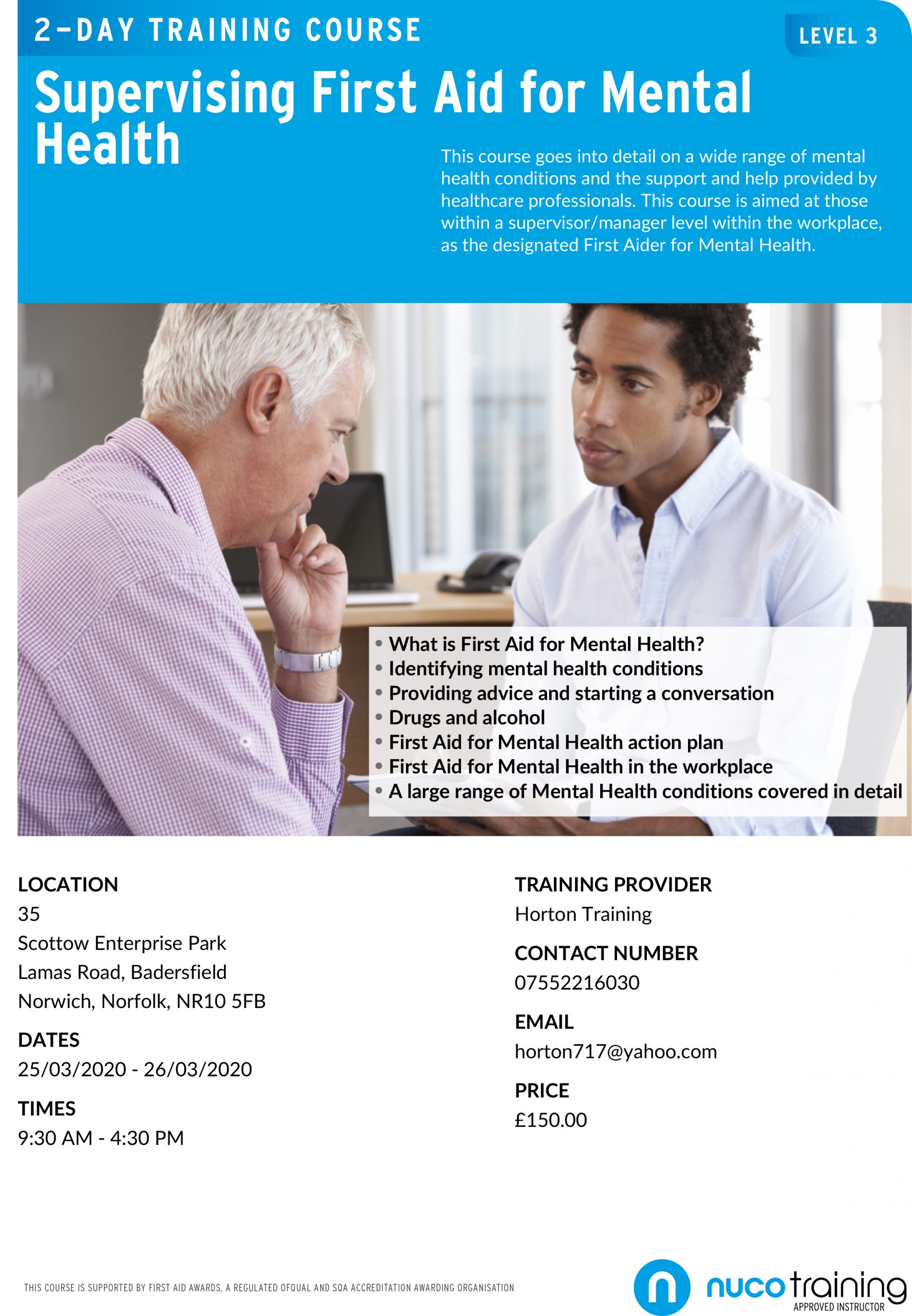 Mental first aid training